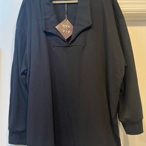Ava & Viv Black Pullover Top